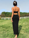Cut Out Split Thigh Tube Dress