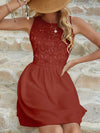 Solid Guipure Lace Dress