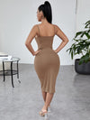 SXY Solid Ribbed Knit Bodycon Dress