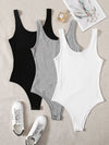 3 Pack Solid Bodysuit