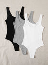 3 Pack Solid Bodysuit