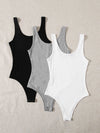 3 Pack Solid Bodysuit