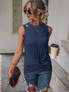 Cut Out Twist Hem Tank Top