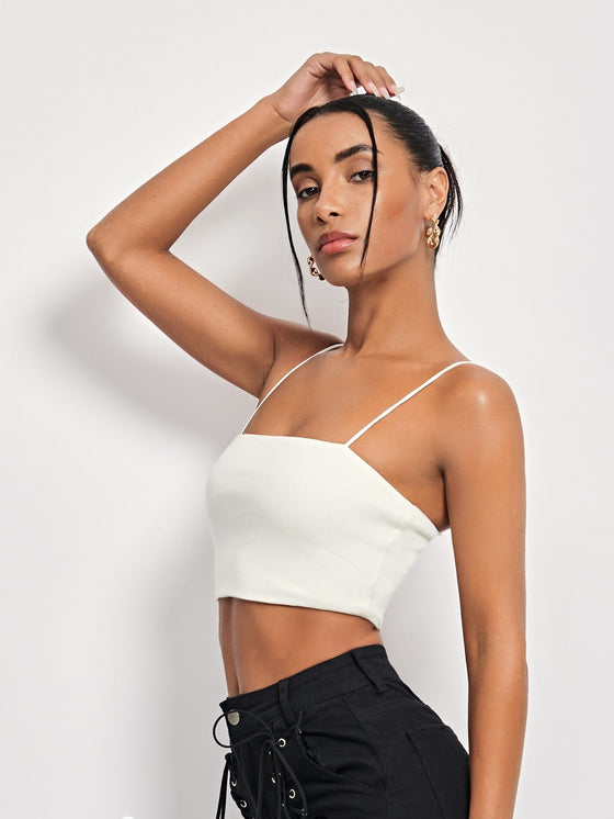 X LOLITA SOFIA Ribbed Cami Cropped Cami Top