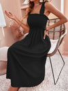 Solid Shirred Bodice Cami Dress