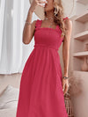 Solid Shirred Bodice Cami Dress
