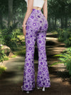 Floral Print Flare Leg Pants