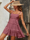 Swiss Dot Frill Trim Cami Dress