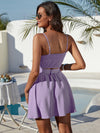 Ruched Bust Cami Top Belted Skirt Set
