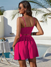 Ruched Bust Cami Top Belted Skirt Set