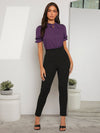 Paperbag Waist Plain Pants