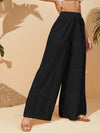 Solid Ruffle Hem Pants