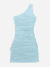 One Shoulder Ruched Bodycon Dress