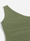 One Shoulder Ruched Bodycon Dress