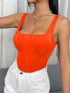 Seam Front Asymmetrical Hem Tank Top