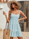 Swiss Dot Frill Trim Cami Dress