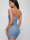 BAE Ruched Detail Glitter Dress