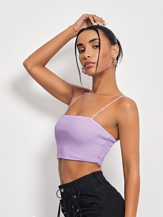 X LOLITA SOFIA Ribbed Cami Cropped Cami Top