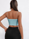 PETITE Solid Slim Crop Cami Top