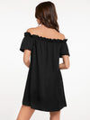 Off Shoulder Frill Trim Dress