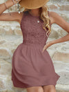 Solid Guipure Lace Dress