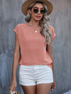 Roll Cuff Batwing Sleeve Blouse