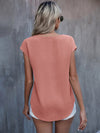 Roll Cuff Batwing Sleeve Blouse