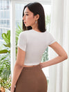 Twist Hem Solid Tee