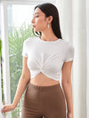 Twist Hem Solid Tee