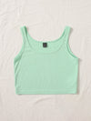 Rib knit Crop Tank Top