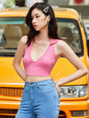 Open Back Crop Halter Top