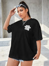 Plus Slogan Graphic Drop Shoulder Tee