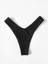 Rib High Cut Bikini Panty