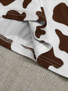 Plus Cow Pattern Halter Neck Top