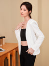 Open Front Solid Blazer