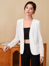Open Front Solid Blazer