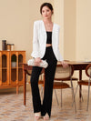 Open Front Solid Blazer