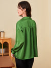 Drop Shoulder Satin Shirt