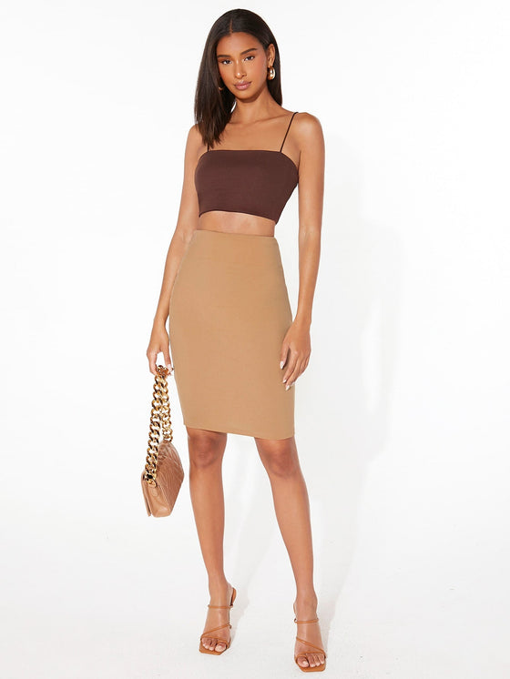 X LOLITA SOFIA Ribbed Cami Cropped Cami Top