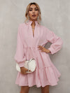 Notch Neck Smock Dress