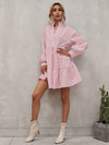Notch Neck Smock Dress