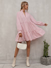 Notch Neck Smock Dress