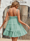 Swiss Dot Frill Trim Cami Dress