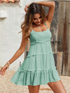 Swiss Dot Frill Trim Cami Dress