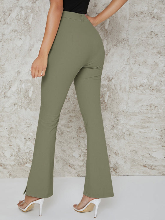 BAE Slit Hem Flare Leg Pants