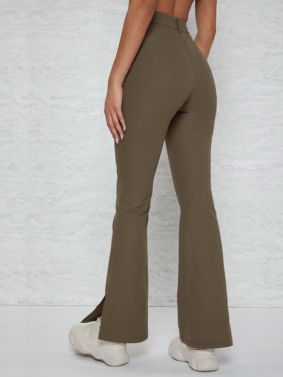 BAE Slit Hem Flare Leg Pants