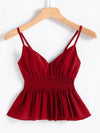 Solid Shirred Cami Top