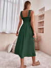 Solid Shirred Bodice Cami Dress