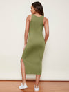 Maternity Split Side Cable Knit Dress