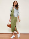 Maternity Split Side Cable Knit Dress